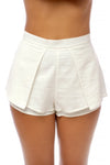 'Pixi'  White Cut Shorts