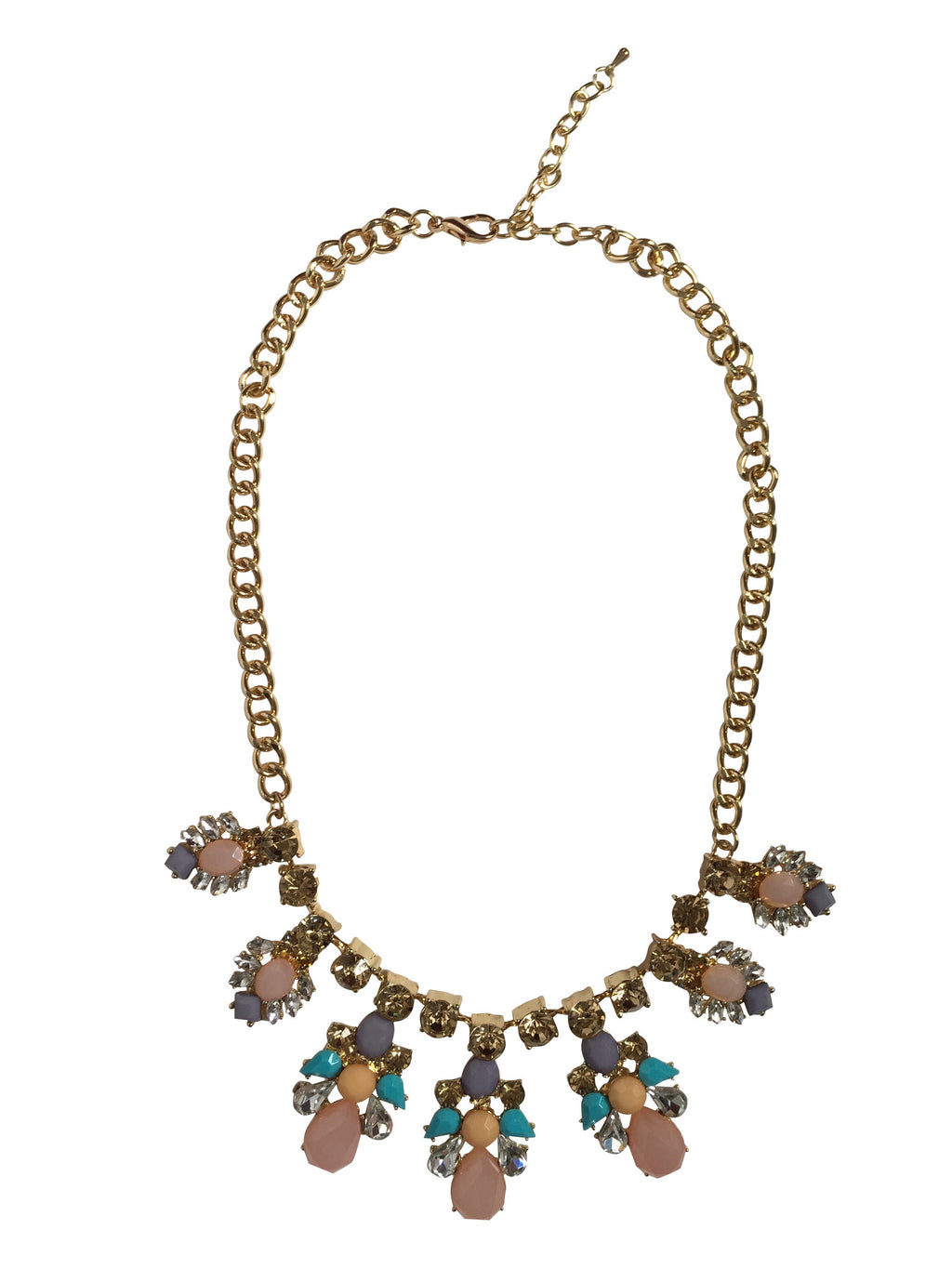 Golden Peach Statment Necklace