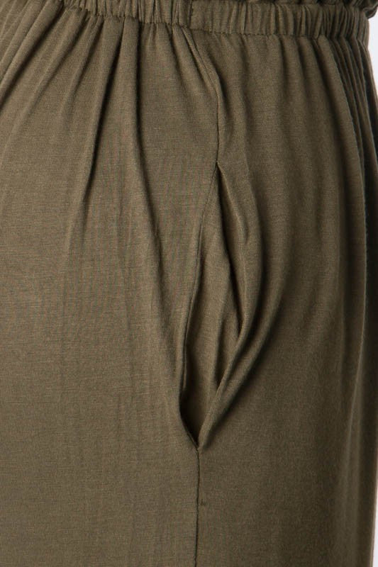 'Fren' Olive Green Sleeveless Jumpsuit With Keyhole 